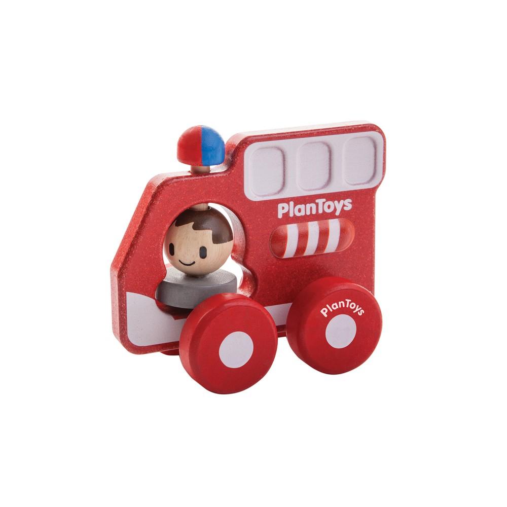 Fire Truck Wooden Car PlanToys   