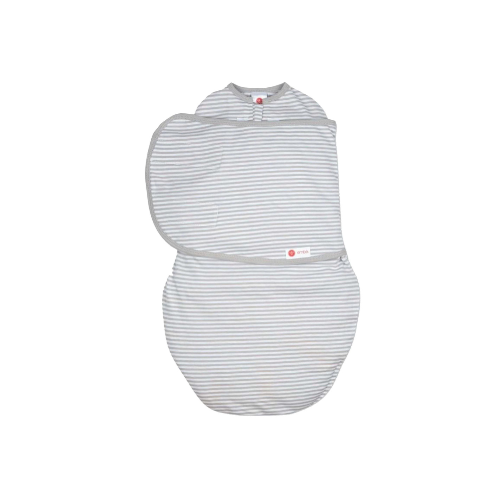 Swaddle Wrap 100% Cotton Jersey embé® Grey Stripes  