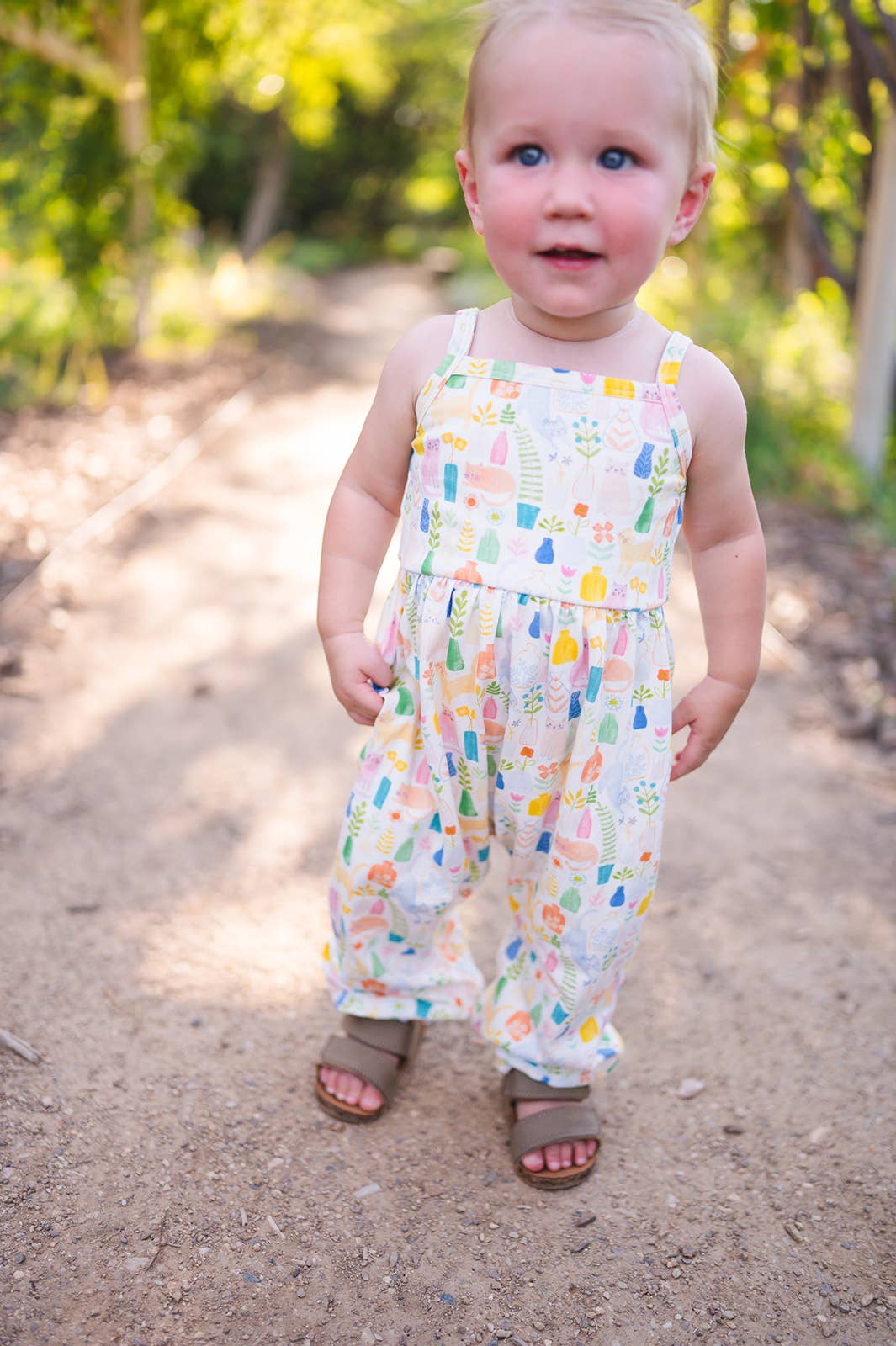 Camila Romper in Kitty Cats romper Ollie Jay   