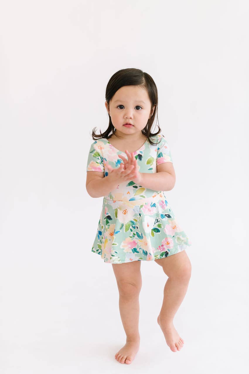 Skirted Leo in Watercolor Floral  Ollie Jay   