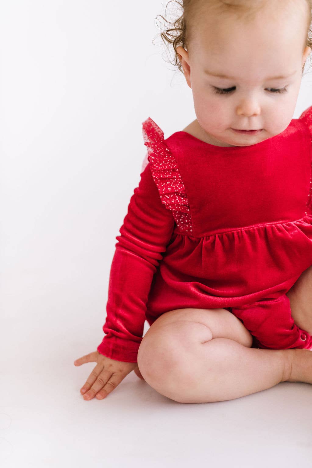 Leah Romper in Red Sparkle  Ollie Jay   