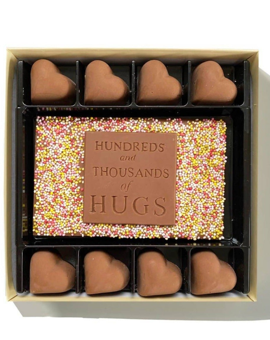 Chocolate Hundreds And Thousands Of Hugs Valentines Choc on Choc   