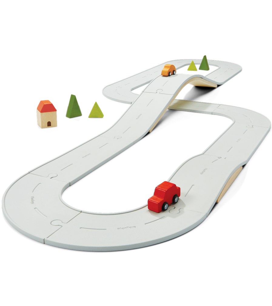 Rubber Road & Rail Set – Large  PlanToys   