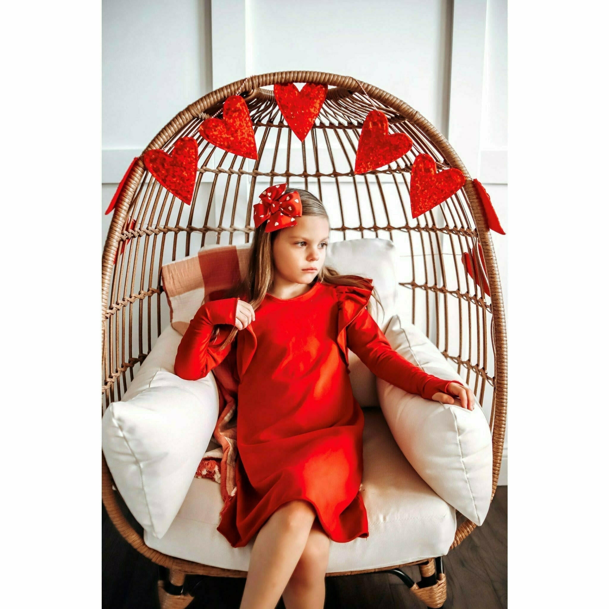 Organic Valentina Dress Long Sleeves Red Dresses Be Mi Los Angeles   