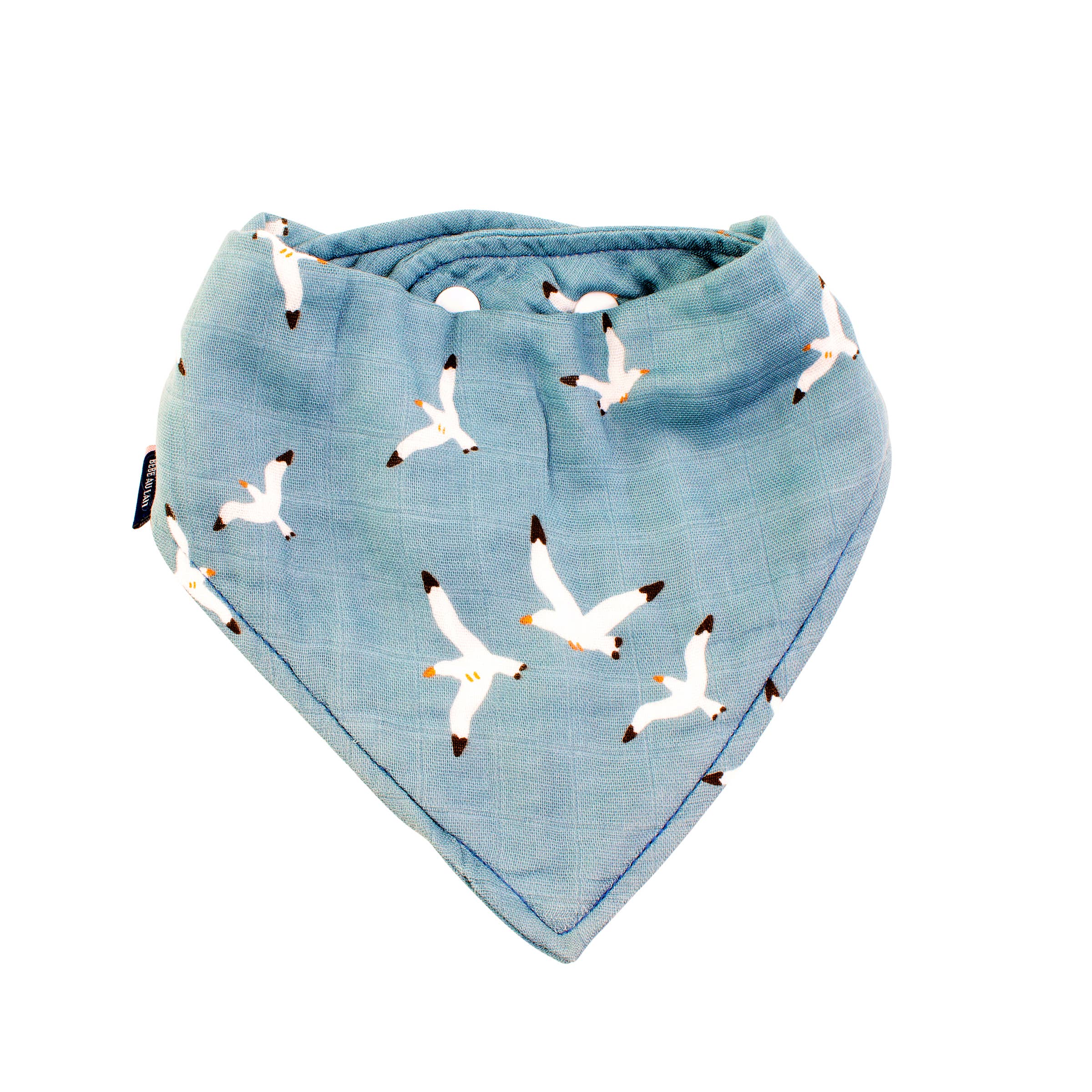 Seagulls Oh-So-Soft Muslin Bandana Bib Baby Essentials Bebe Au Lait   