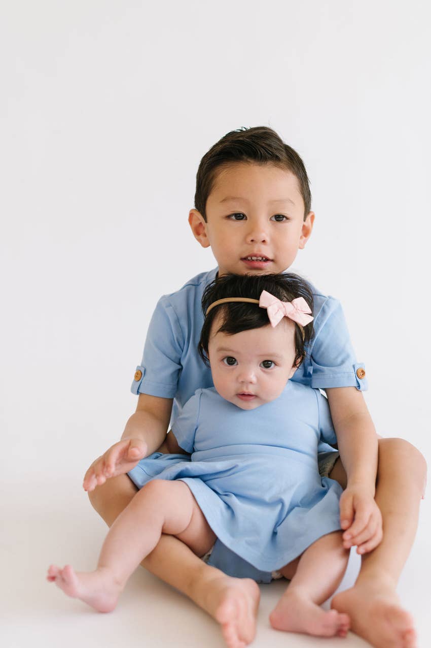 Skirted Leotard in Baby Blue  Ollie Jay   