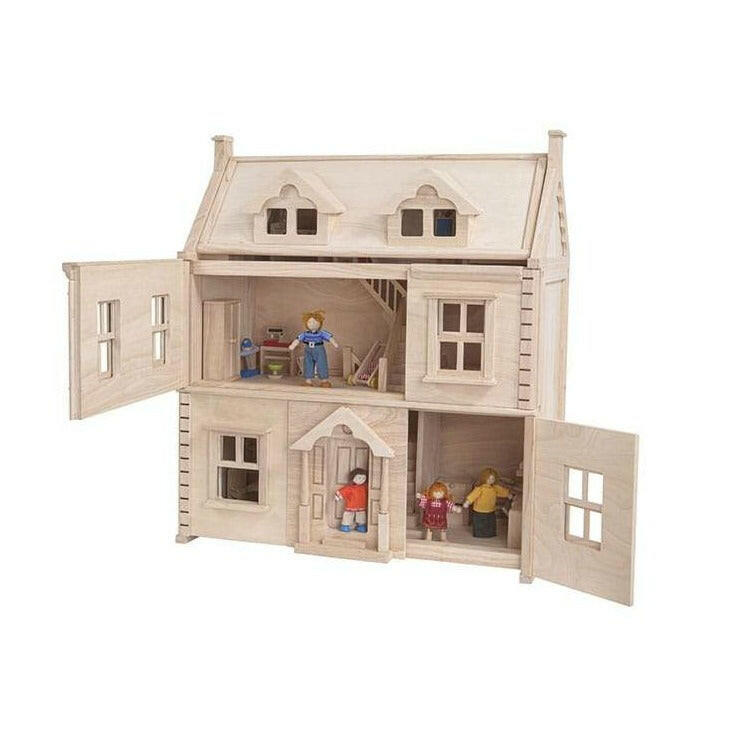 Wooden Dollhouse | Victorian Style Dollhouse Eco-Friendly Wood All-Natural