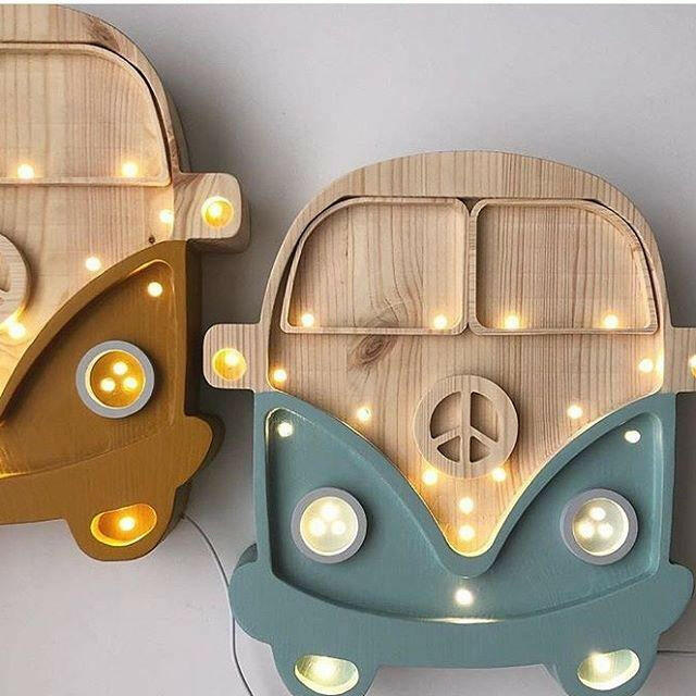 Camper Van Lamp - Mustard Wood Lighting Little Lights   