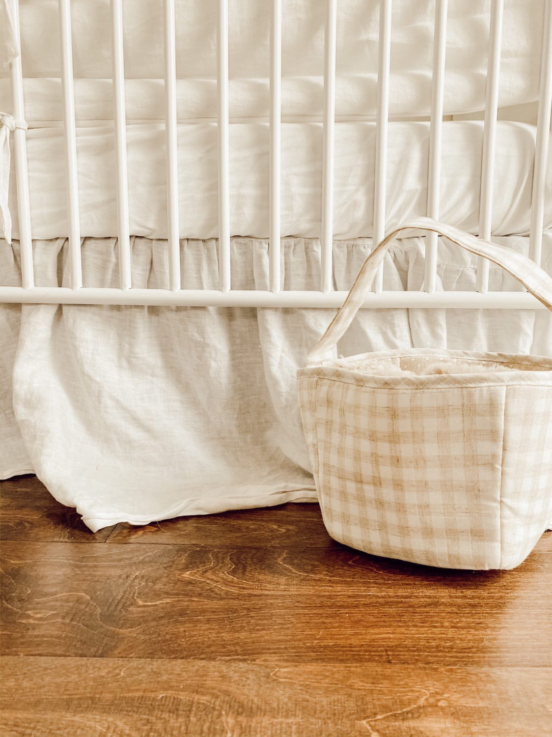 Tan Fabric Basket / Storage Caddy Storage Bin MON AMI   