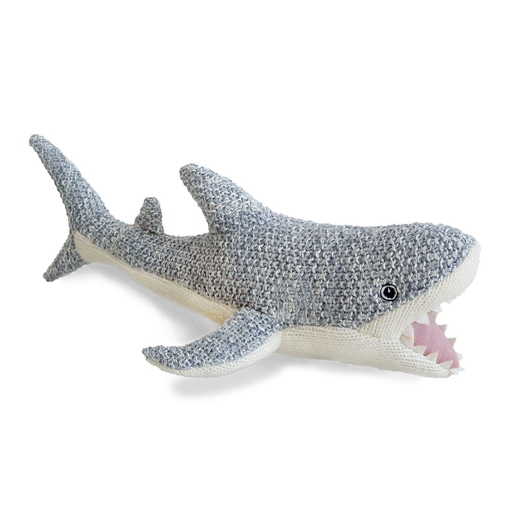 'Seymour' Shark Knit Suffed Animal Stuffed Toy MON AMI   