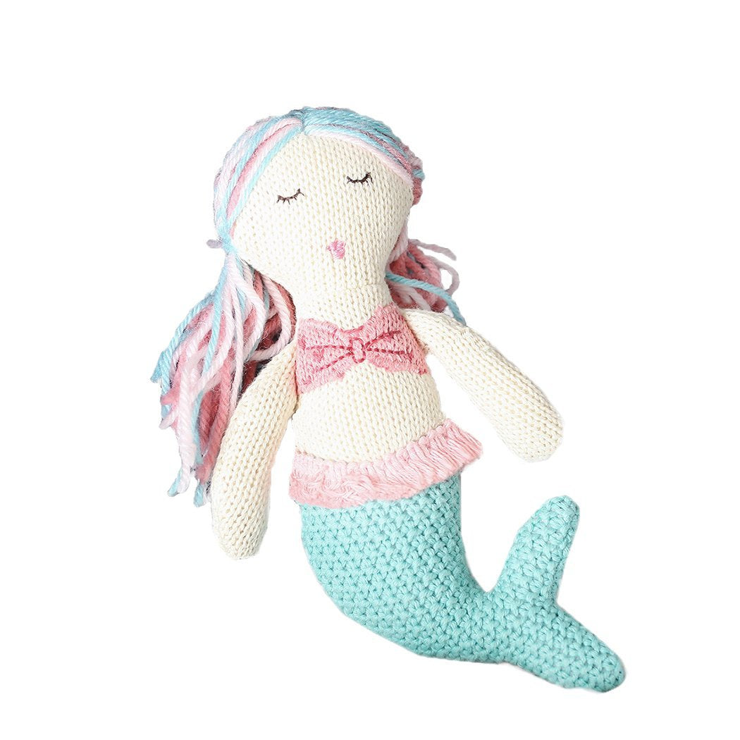 'Mia' Mermaid Cotton Baby Rattle Rattles MON AMI   