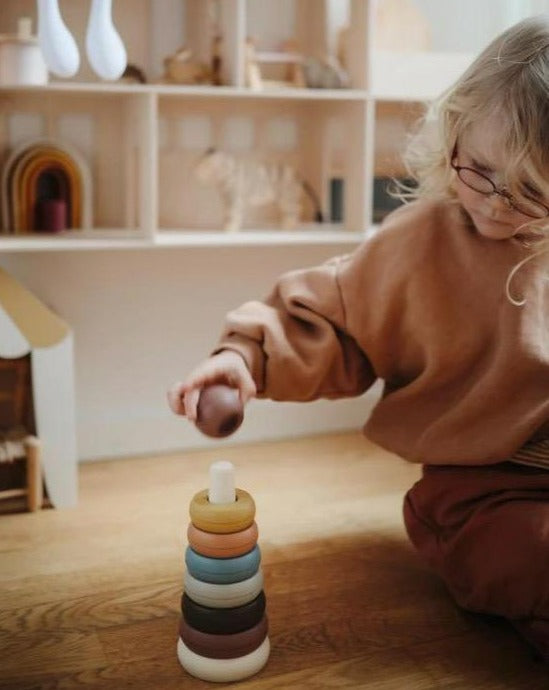 Stacking Rings Toy - Original Baby Essentials Mushie   