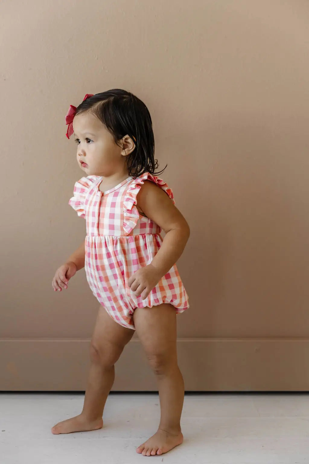 Betsy Romper in Bright Gingham  Ollie Jay   