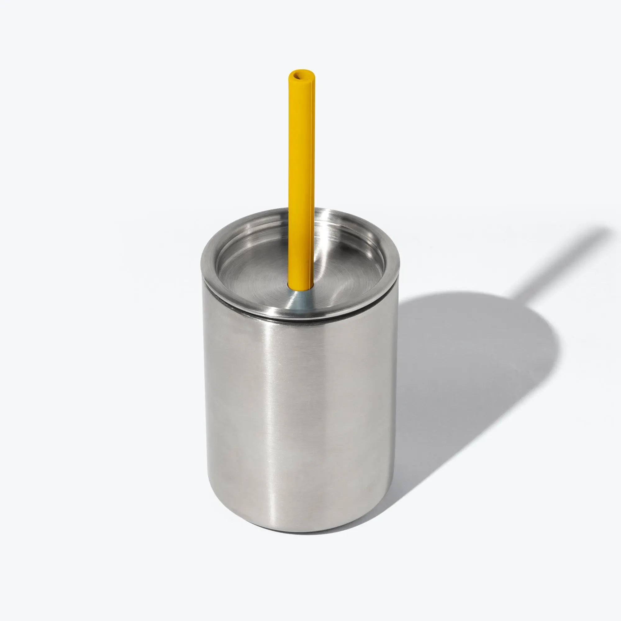 8 oz. Avanchy Stainless Steel Baby Toddler Spill Proof Cup with Straw Sippy Cups Avanchy Sustainable Baby Dishware 8 oz. Cup Yellow 