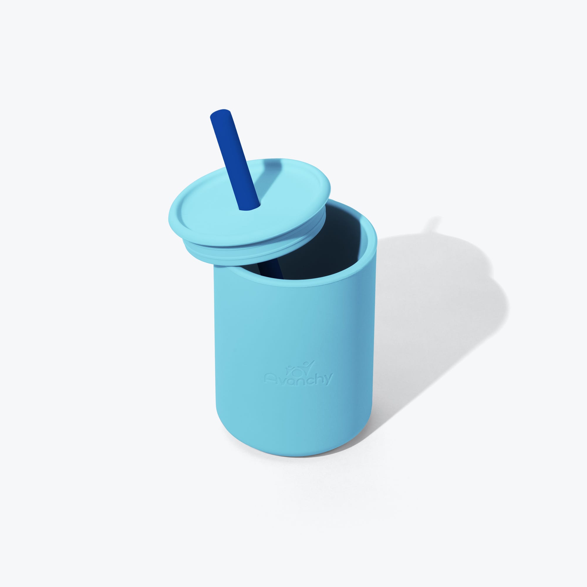 8 oz. Avanchy La Petite Medium Silicone Sippy Cup Sippy Cups Avanchy Sustainable Baby Dishware 8 oz. Cup Blue 