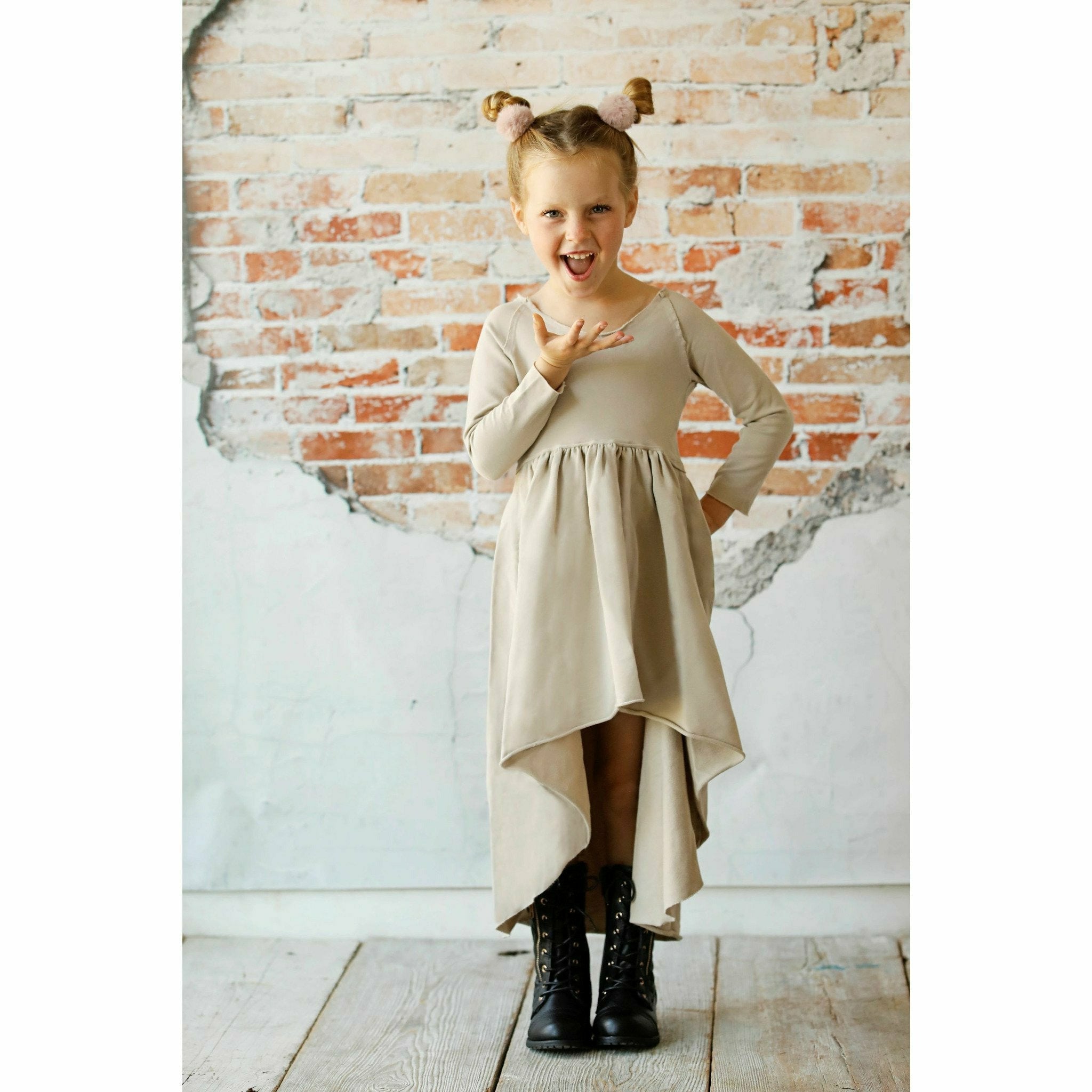 Organic Giselle Dress Long Sleeve Tan Dresses Be Mi Los Angeles   