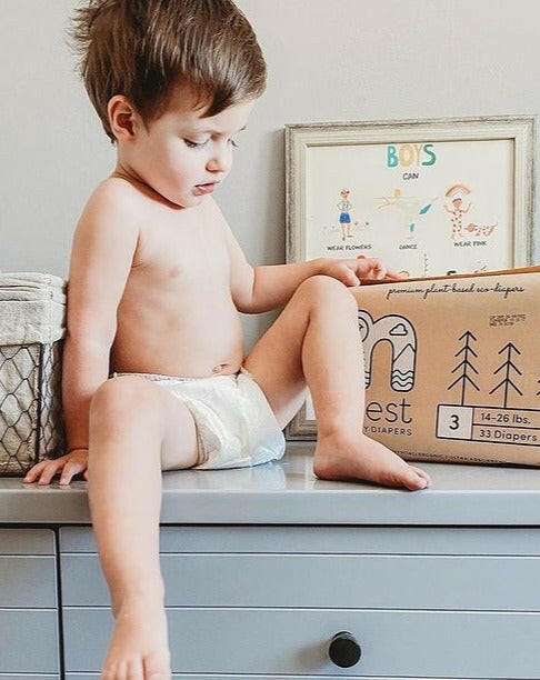 Sustainable Plant Based  Baby Diapers -Size 3 Baby Essentials Nest Diapers   