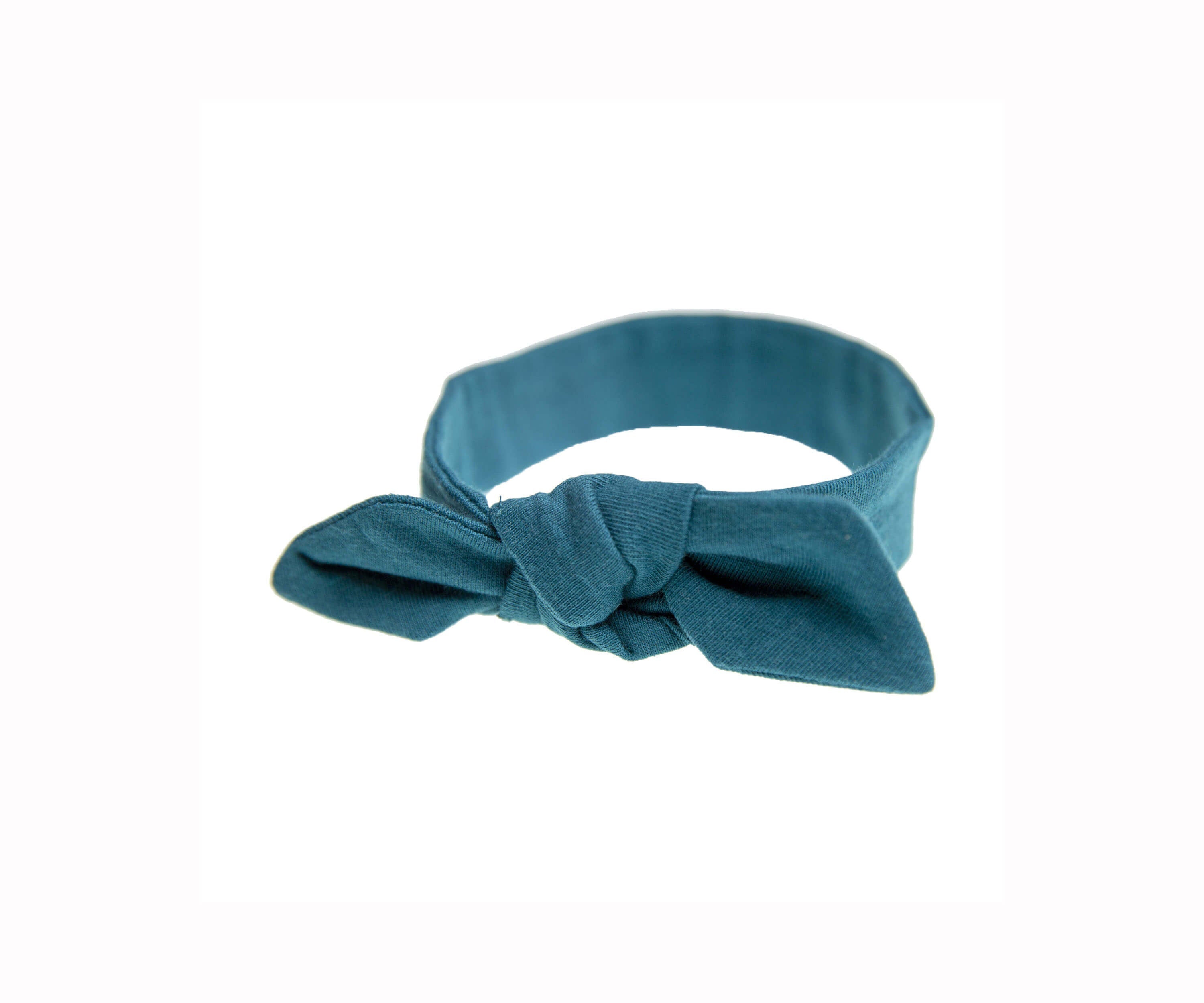 Bow Headband 100% Cotton Jersey embé® Spruce Newborn (6-14lbs) 