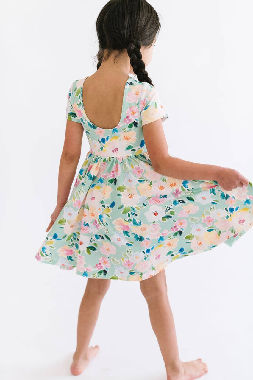 Classic Twirl in Watercolor Floral  Ollie Jay   