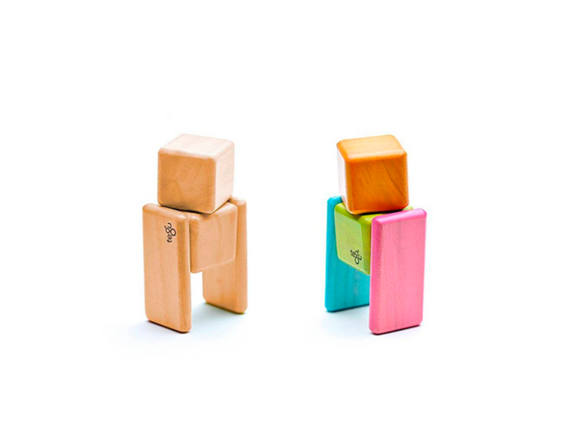 Tegu Original Pocket Pouch Magnetic Wooden Blocks 8 pieces