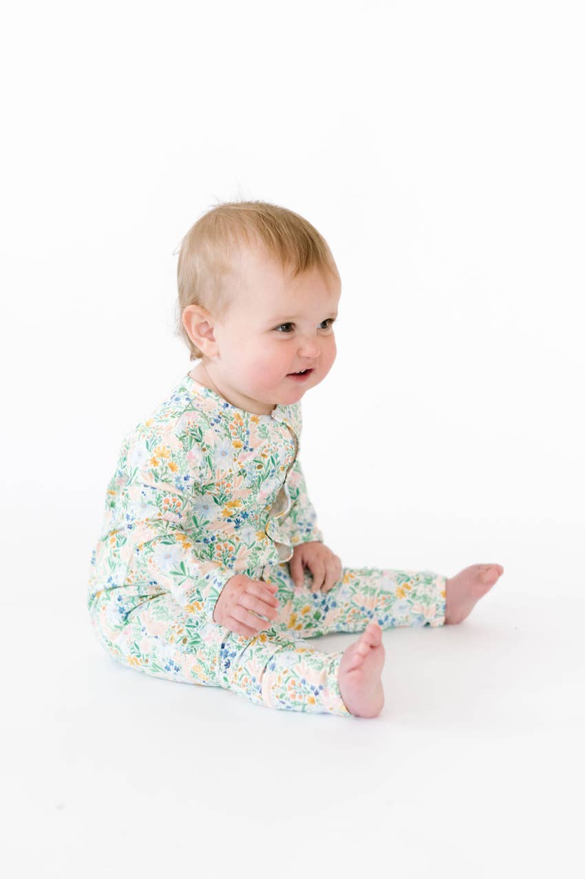 Baby Pajama in Bunny Garden  Ollie Jay   