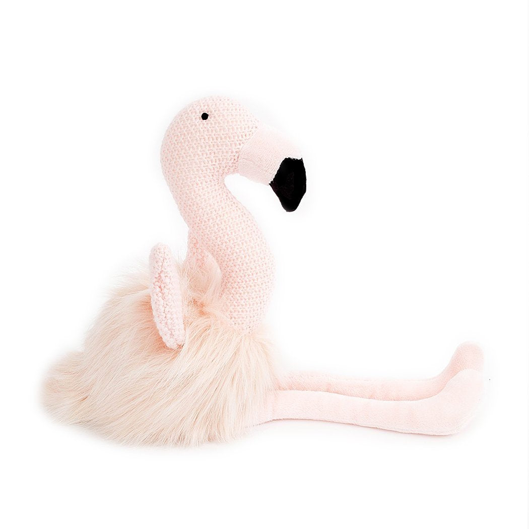 'Becca' Pink Flamingo Knit Stuffed Animal Stuffed Toy MON AMI   