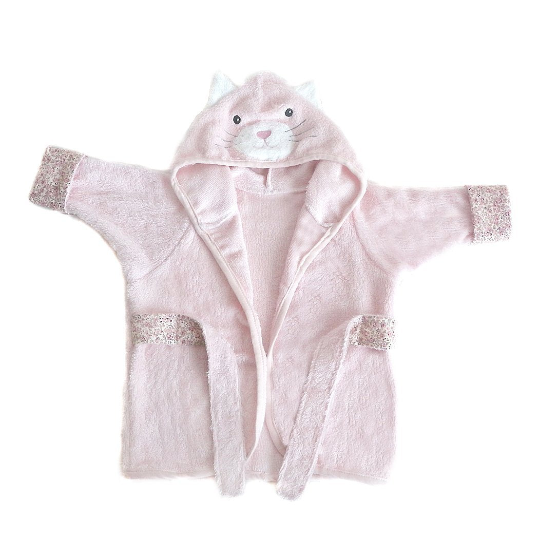 Kitty Viscose Bamboo Pink Baby Robe Bathrobe MON AMI   