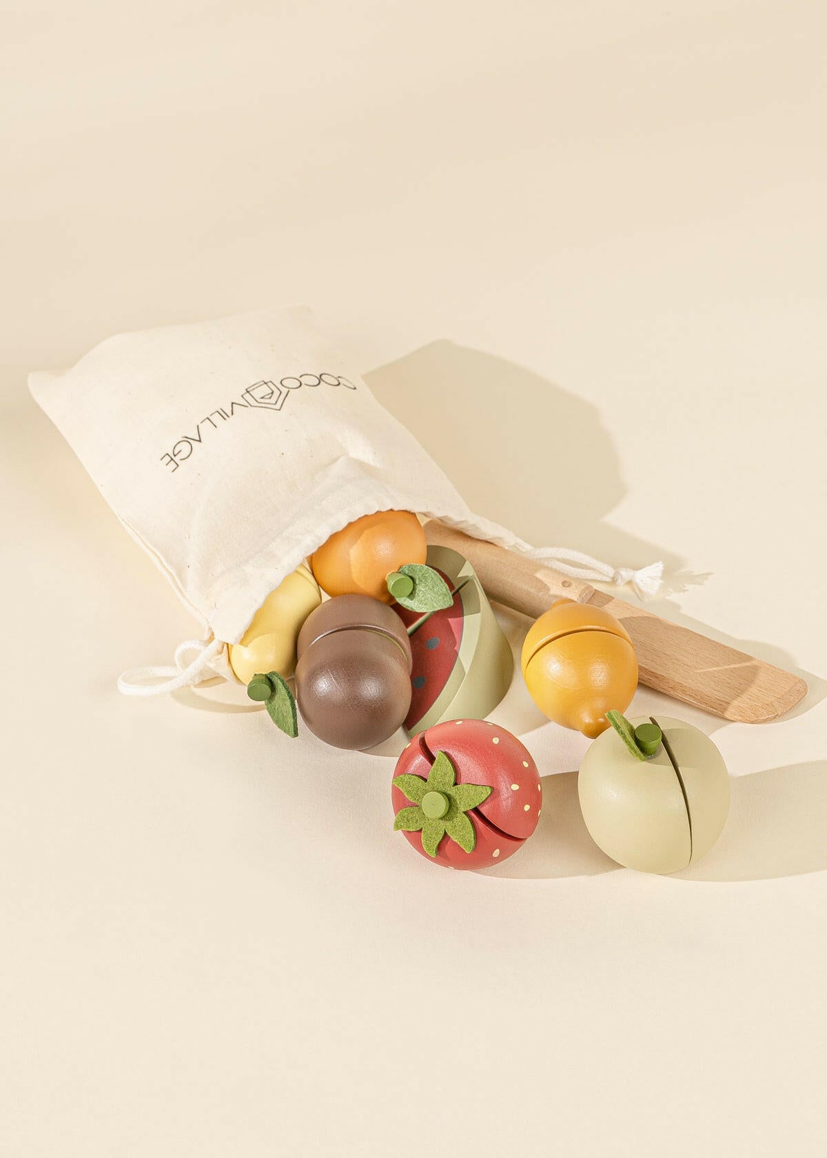 Wooden Fruits Playset Play Food Coco Village   