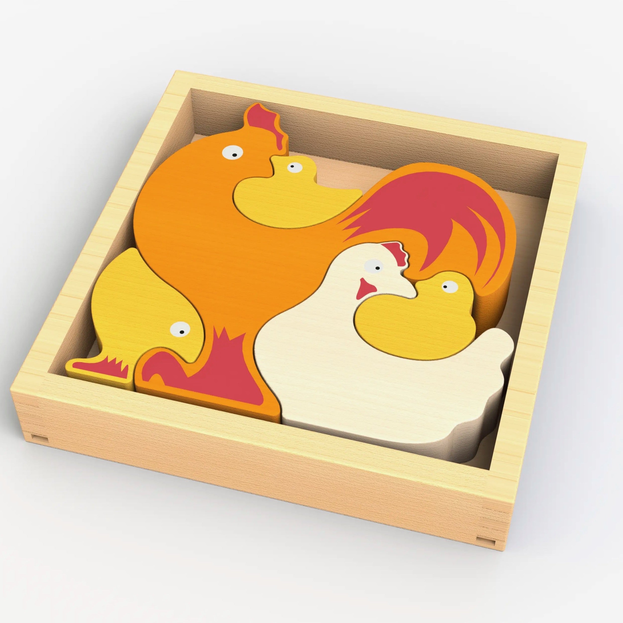 Chicken Family Puzzle Wooden Toys BeginAgain   