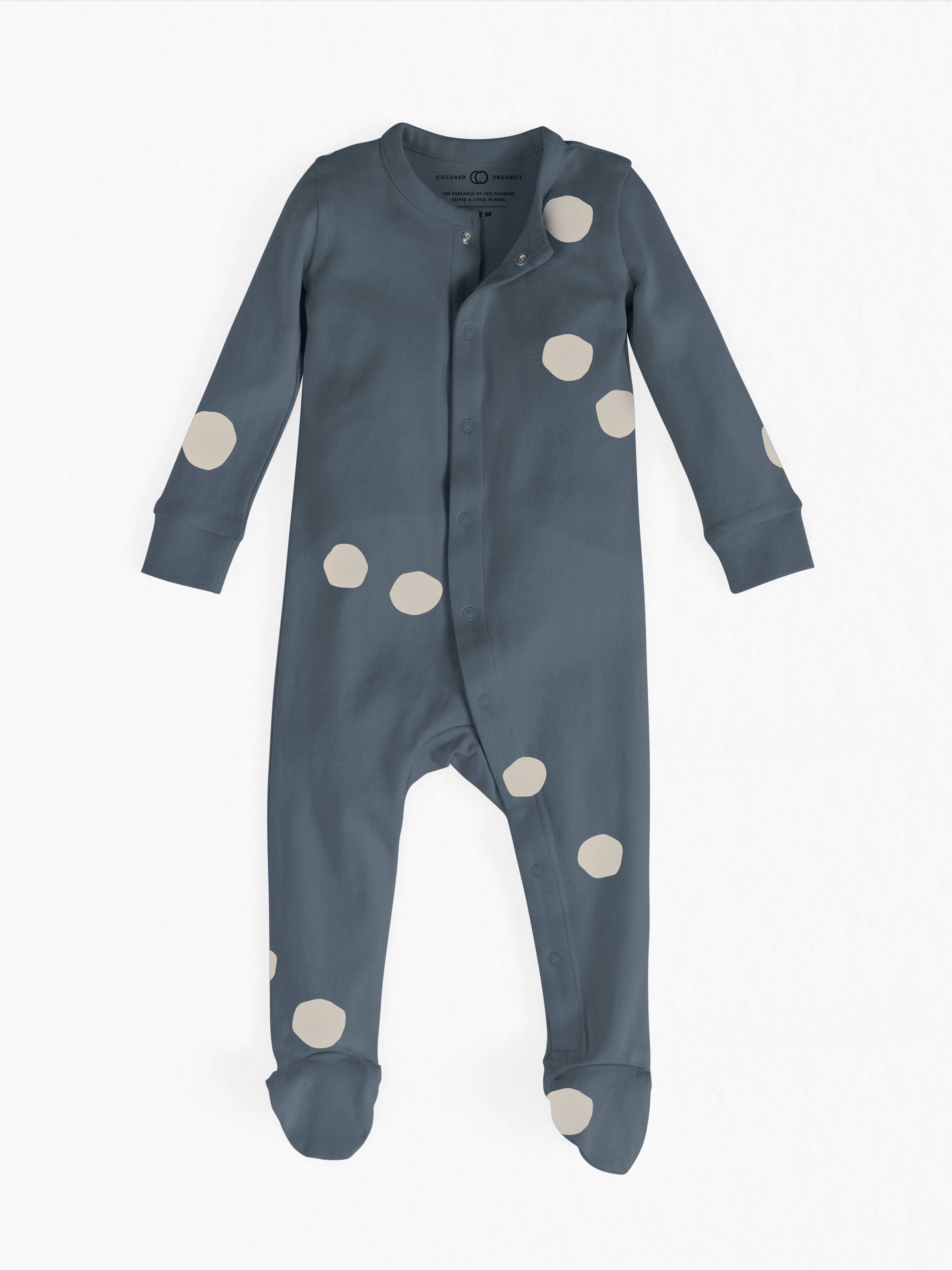 Skylar Footed Sleeper - Pom Harbor Baby Clothing Colored Organics   