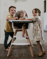 Modern Baby High Chair with Grey Pad