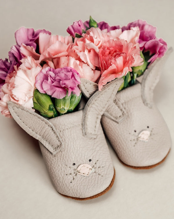 Oyster Bunnies // Cute Critters Leather Shoes Baby and Toddler Bunny