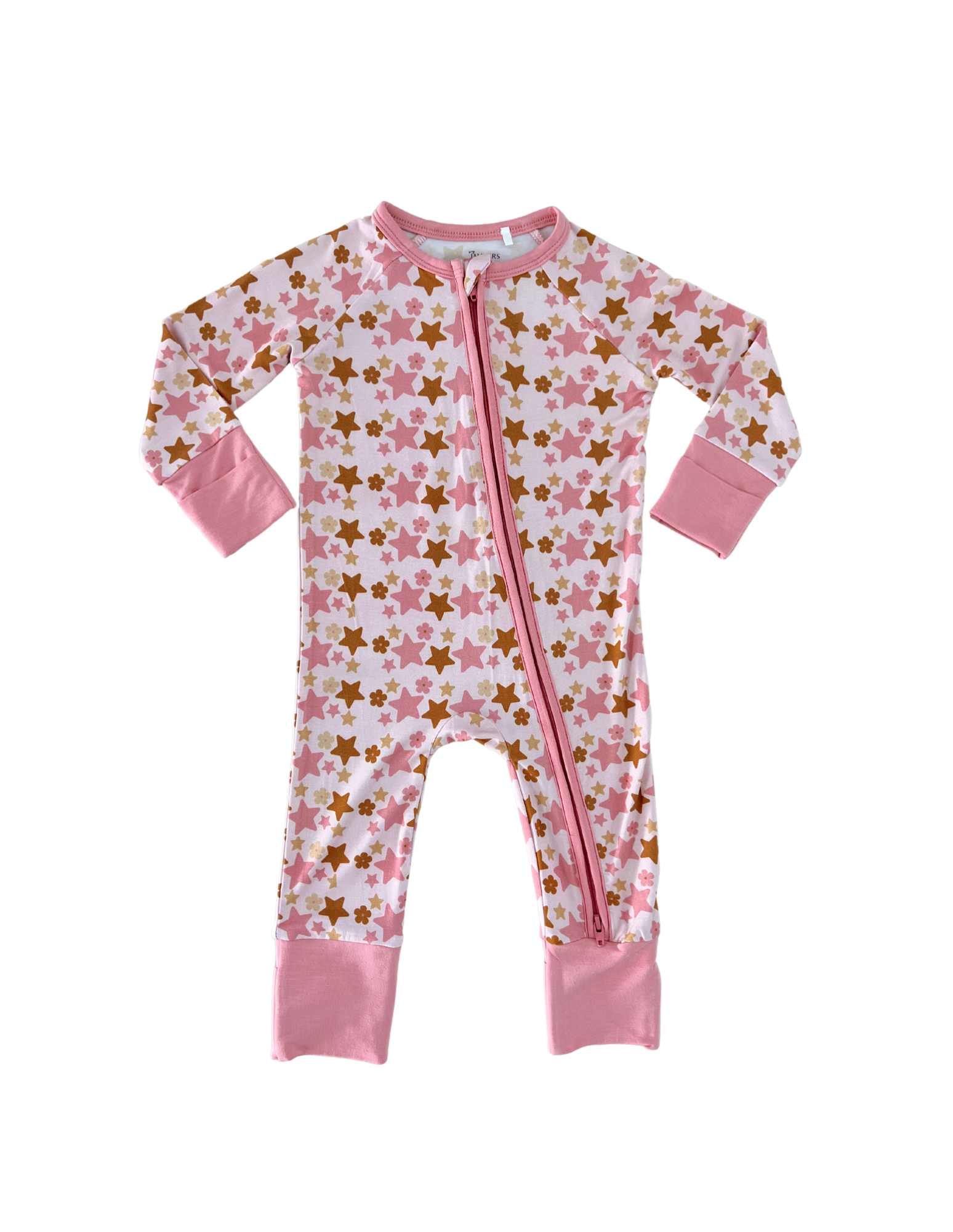 Pink Star Zipper Romper Baby & Toddler Sleepwear In my Jammers   