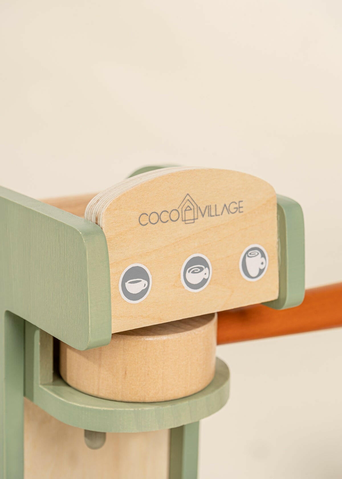 Wooden Coffee Maker Set - Seafoam & Tera Play Kitchen Coco Village   