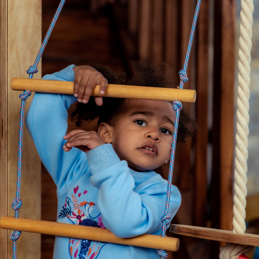 Indoor Wooden Playhouse with Swings Playhouses Goodevas   