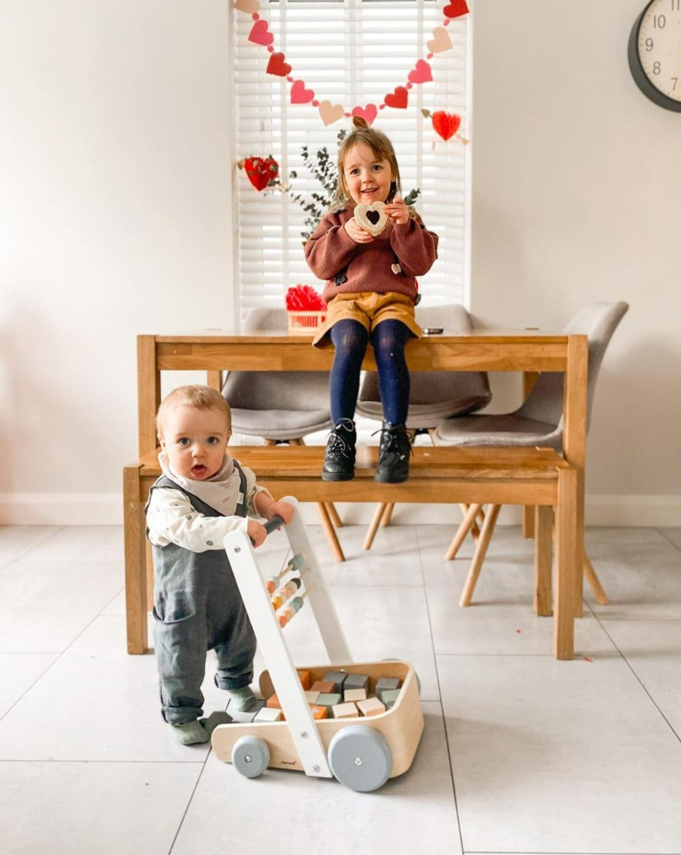 Sweet Cocoon Cart with ABC Blocks Walkers Janod   