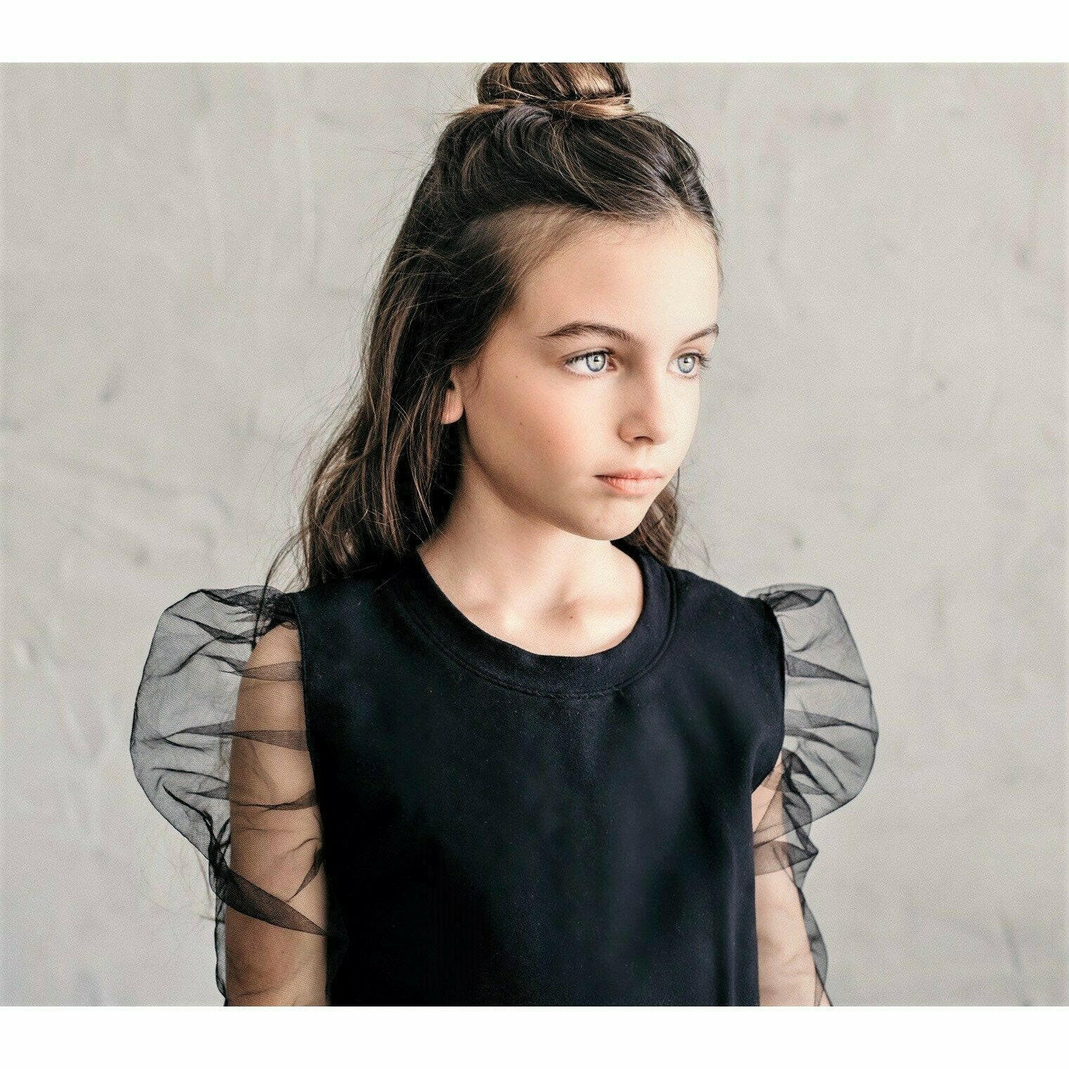 Organic Jolie Top Mesh Sleeves Top Be Mi Los Angeles   