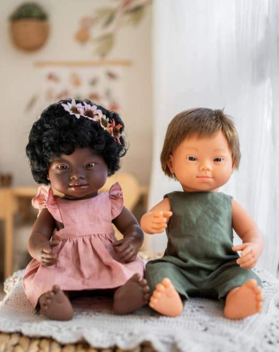 Baby Girl Doll with Down Syndrome - African Dolls Miniland   