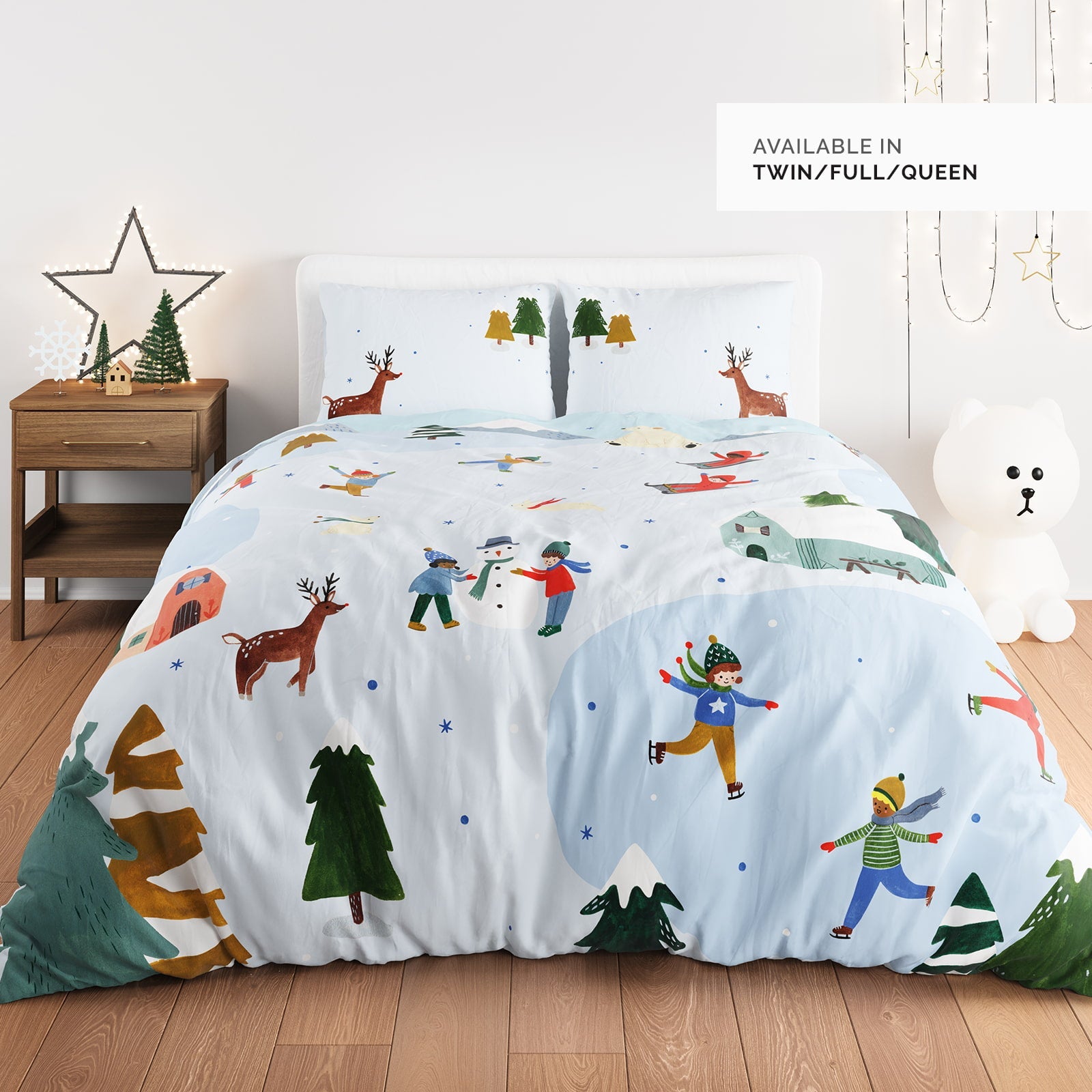 Snowy Day Duvet & Pillowcase Big Kid Bedding Rookie Humans   