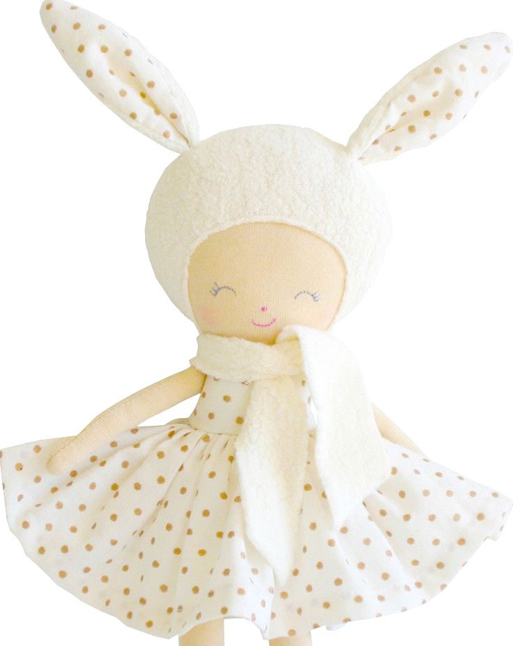 Alimrose -  Belle Bunny Girl Doll - Gold Spot