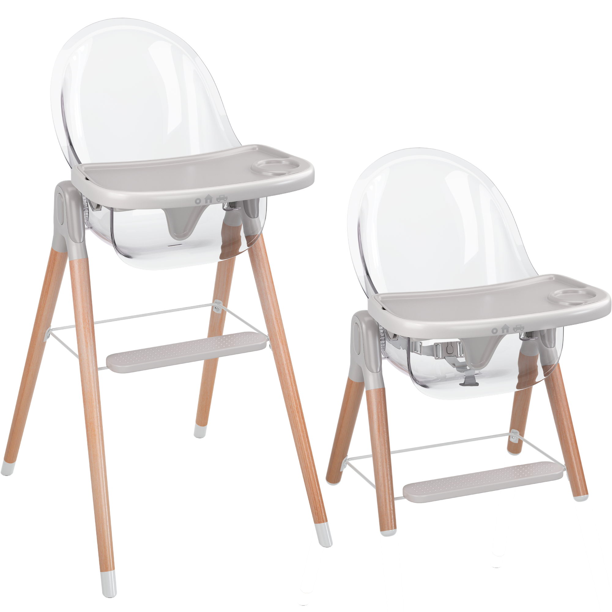 Children of Design 6 in 1 Deluxe High Chair  Children of Design Grey  