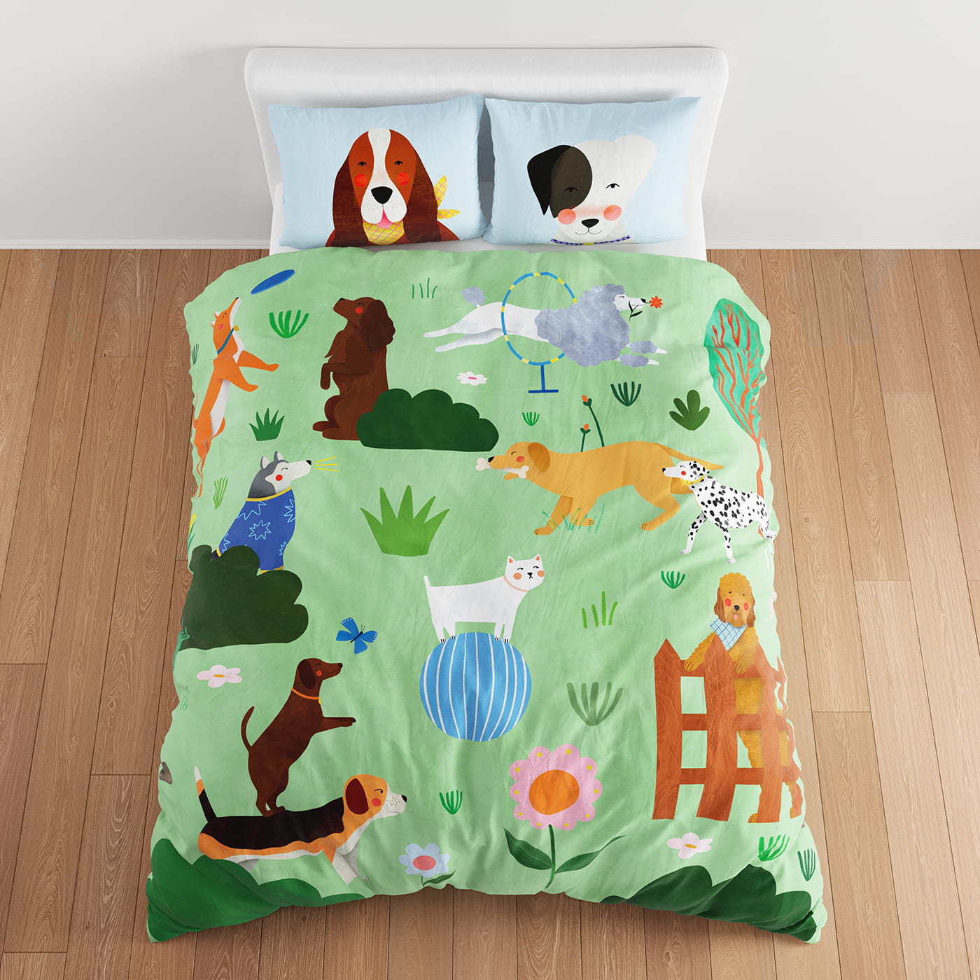 At The Dog Park Duvet & Pillowcase Big Kid Bedding Rookie Humans   