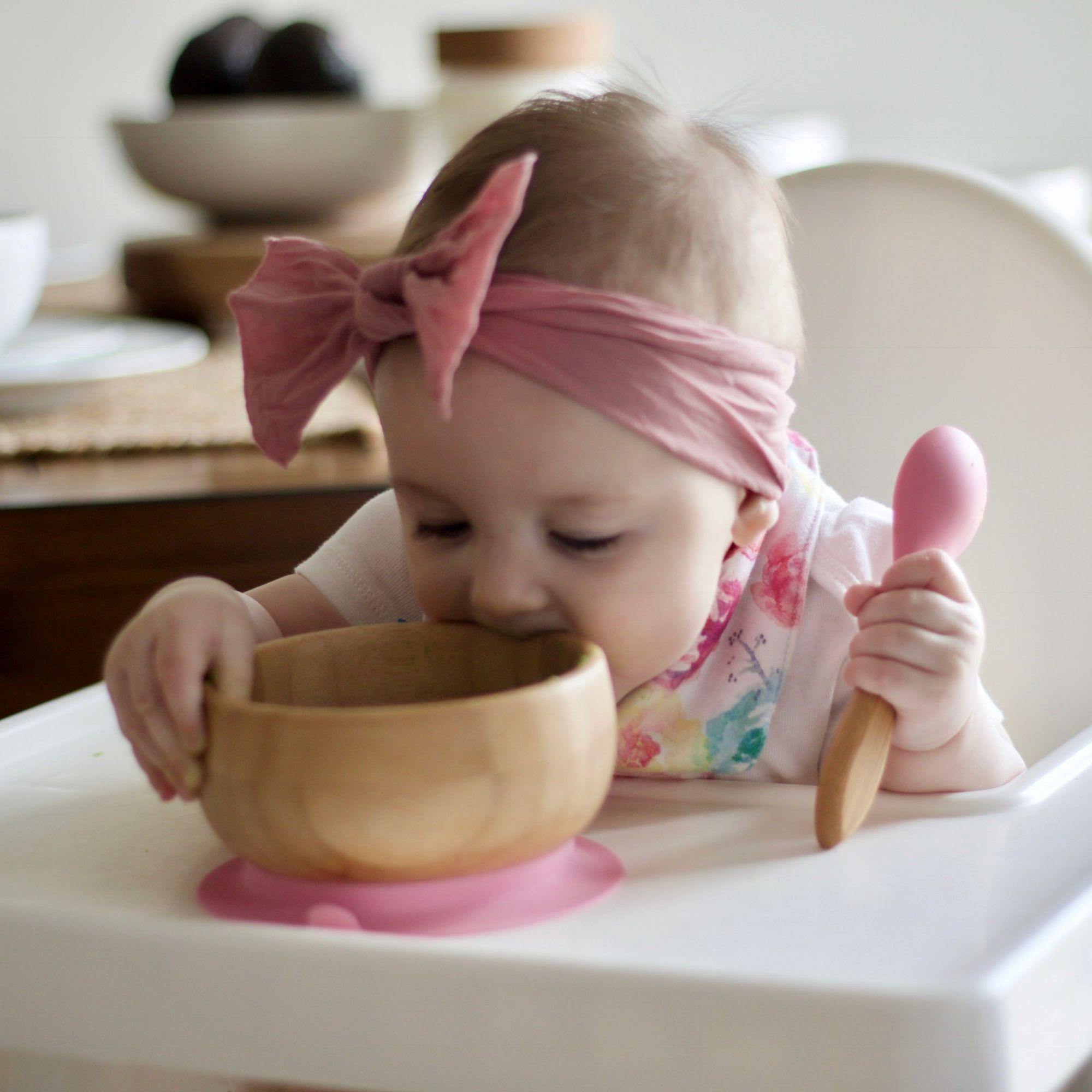 Avanchy Bamboo Suction Baby Bowl + Spoon Baby Feeding Avanchy Sustainable Baby Dishware   