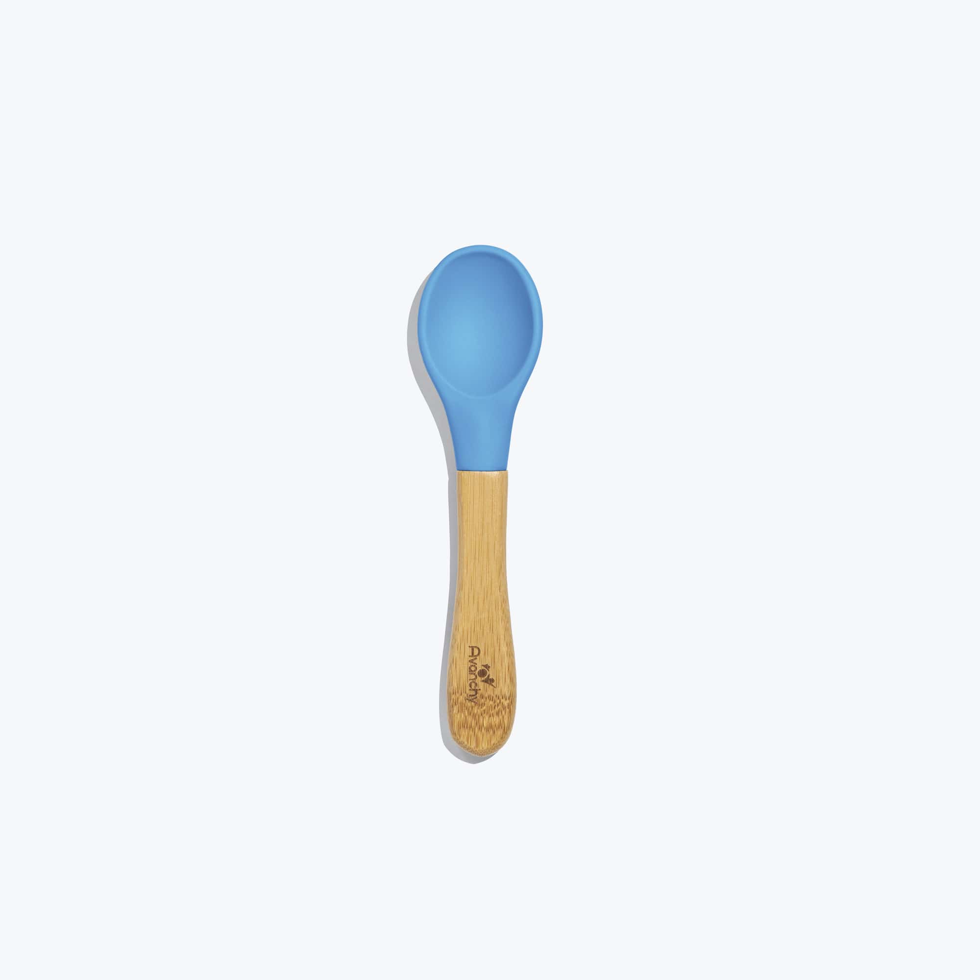 Avanchy Single Bamboo Baby Spoons (Older Babies) Baby Feeding Avanchy Sustainable Baby Dishware Blue  