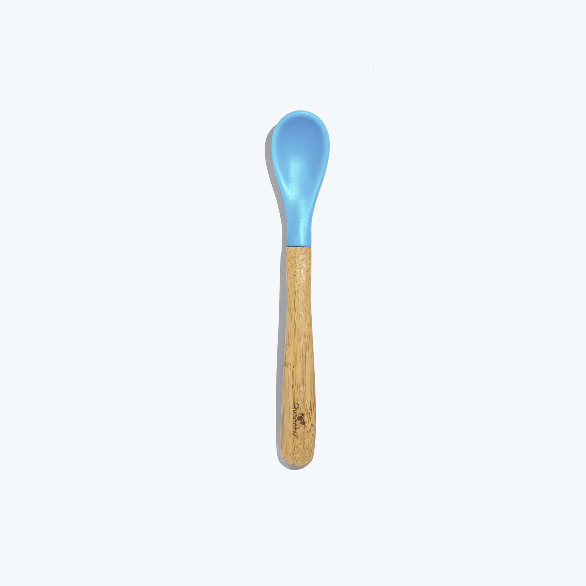 Avanchy Single Bamboo Infant Spoon (Younger Babies) Toddler Feeding Avanchy Sustainable Baby Dishware Blue  