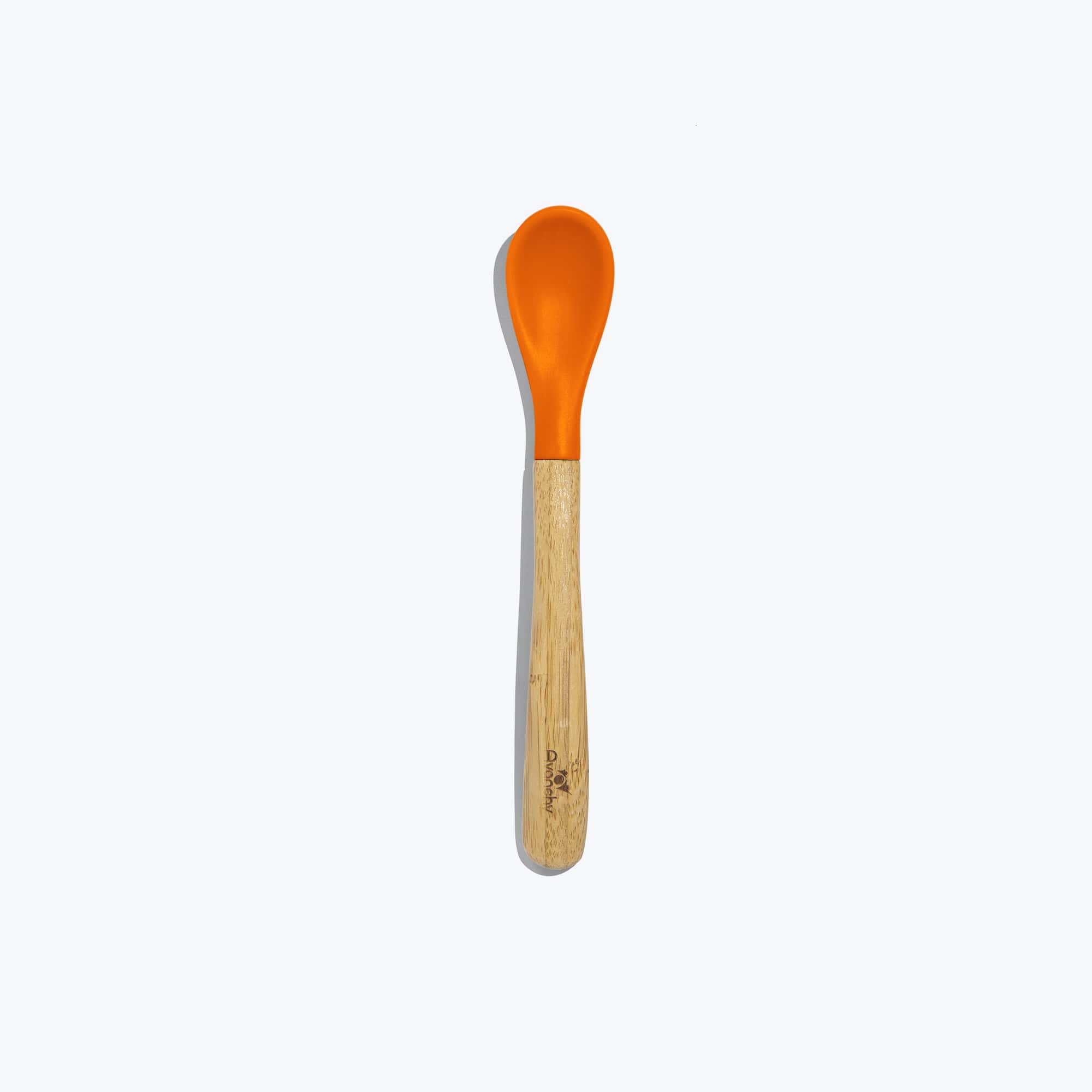 Avanchy Single Bamboo Infant Spoon (Younger Babies) Toddler Feeding Avanchy Sustainable Baby Dishware Orange  