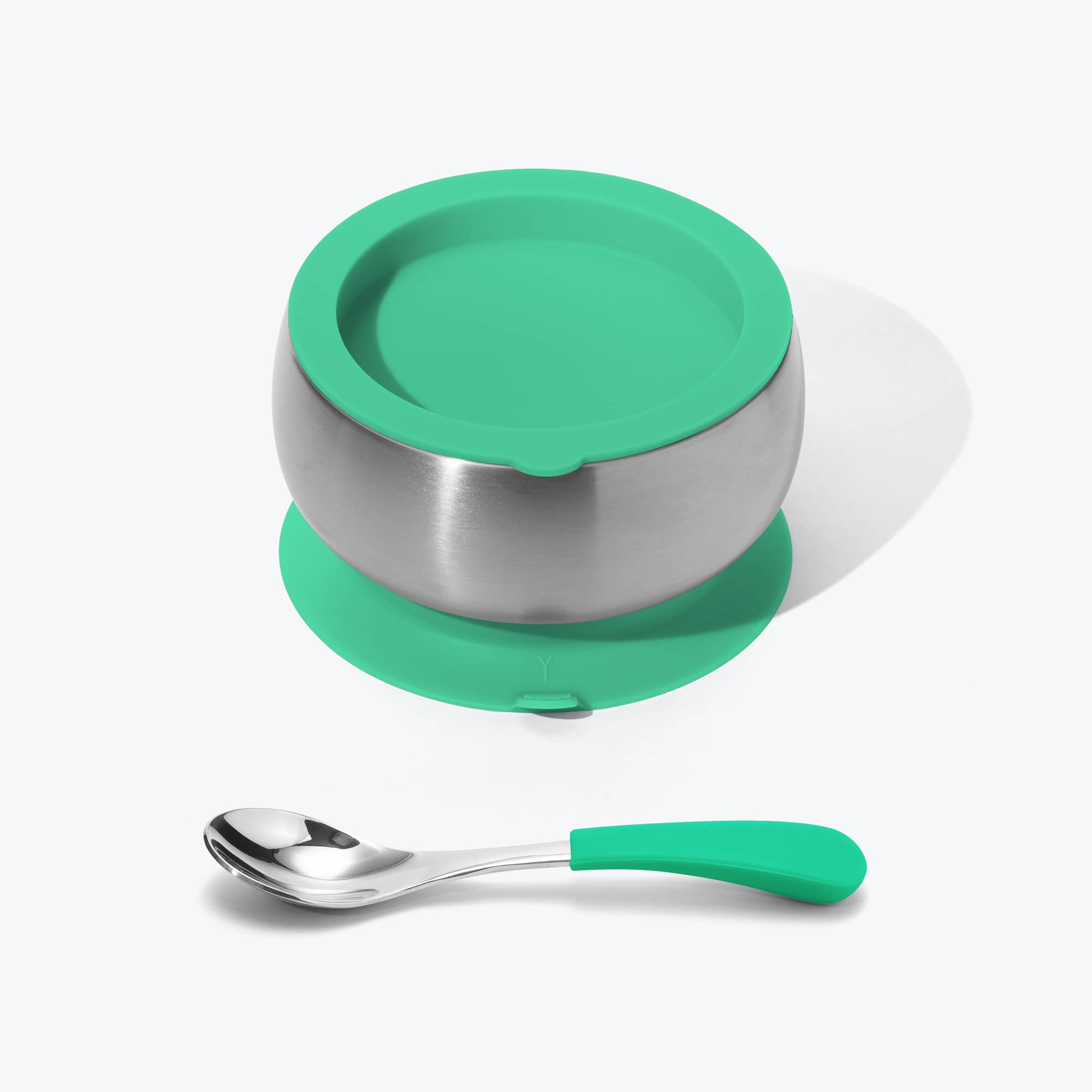 Avanchy Stainless Steel Baby Bowl with Spoon Combo + Air Tight Lid Baby Feeding Avanchy Sustainable Baby Dishware Green Baby 