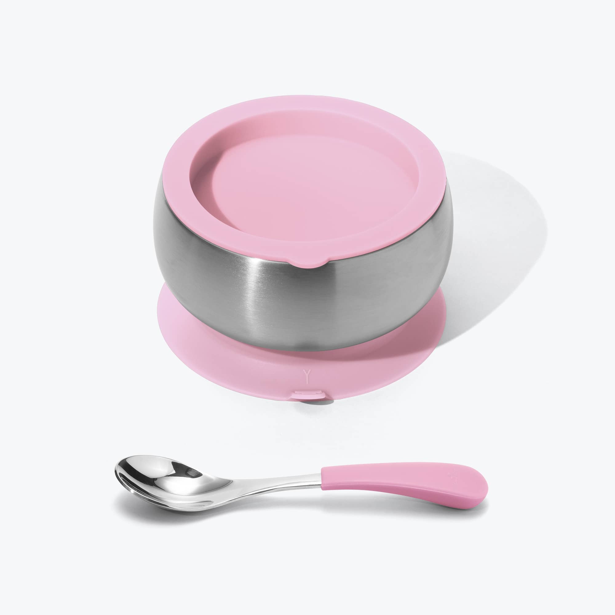 Avanchy Stainless Steel Baby Bowl with Spoon Combo + Air Tight Lid Baby Feeding Avanchy Sustainable Baby Dishware Pink Baby 