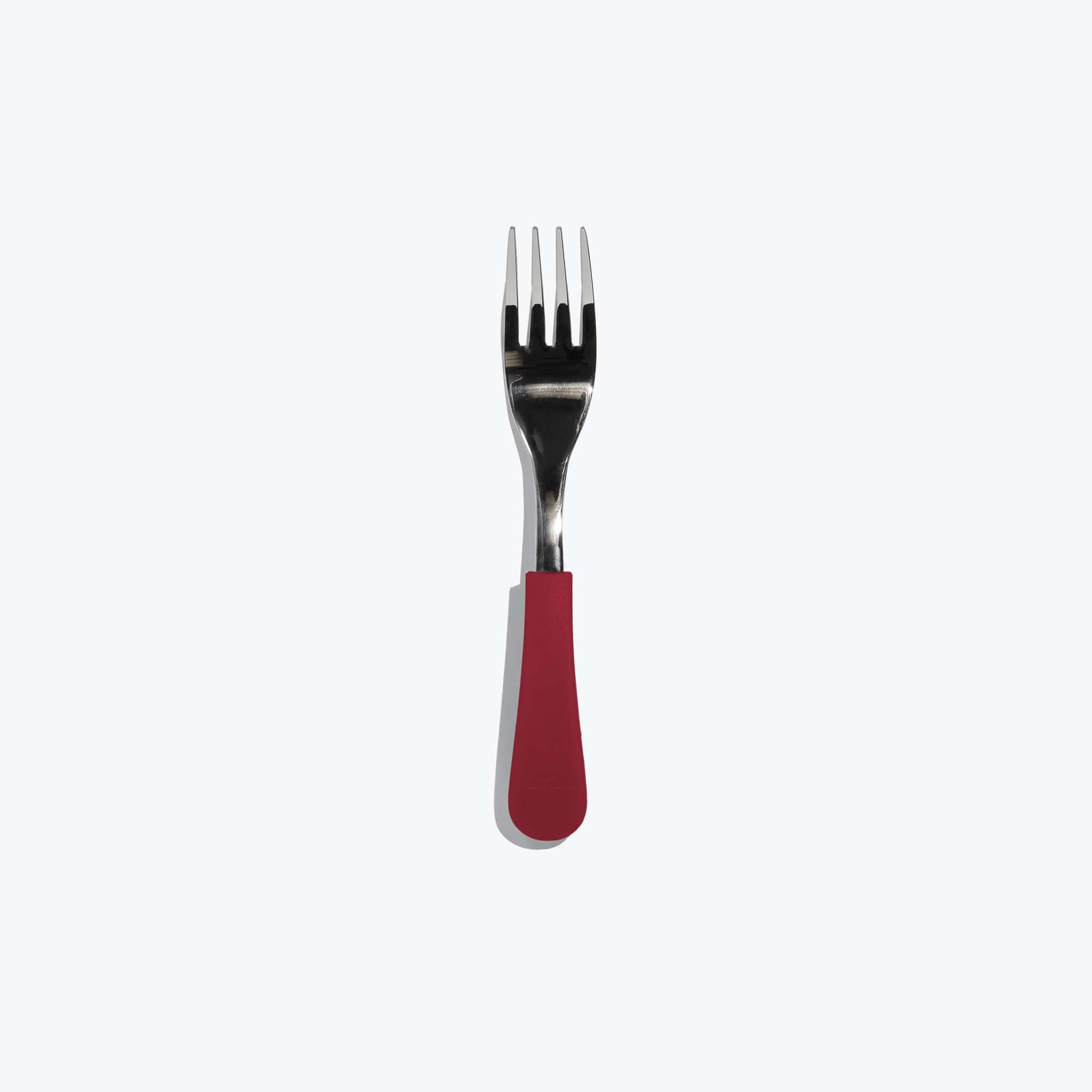 Avanchy Stainless Steel Baby Fork Single Toddler Feeding Avanchy Sustainable Baby Dishware Magenta  