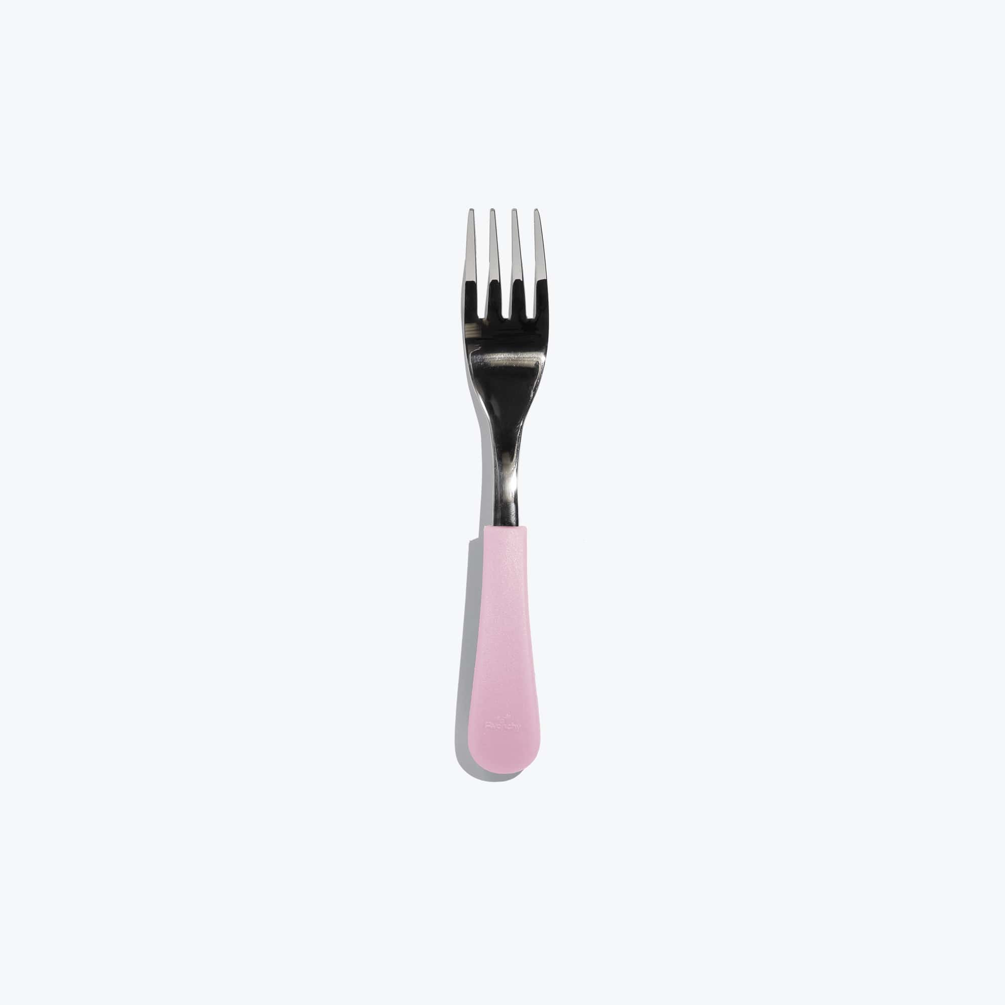 Avanchy Stainless Steel Baby Fork Single Toddler Feeding Avanchy Sustainable Baby Dishware Pink  